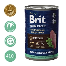 Brit Premium by Nature консервы для щенков всех пород (Индейка)